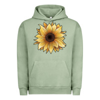 Pigment Oil Green watercolor sunflower Urban Hoodie - JahusDesignShop