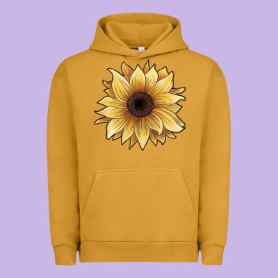 Watercolor Sunflower Urban Hoodie Designed By Jahusdesignshop