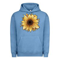 Pigment Pebble Blue watercolor sunflower Urban Hoodie - JahusDesignShop