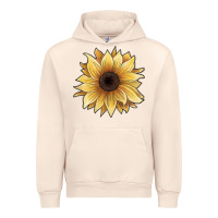 Sandshell watercolor sunflower Urban Hoodie - JahusDesignShop