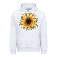 White watercolor sunflower Urban Hoodie - JahusDesignShop
