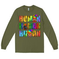 Army Green Human Pride Lgbt Long Sleeve Tee - BundleAndBundleShop