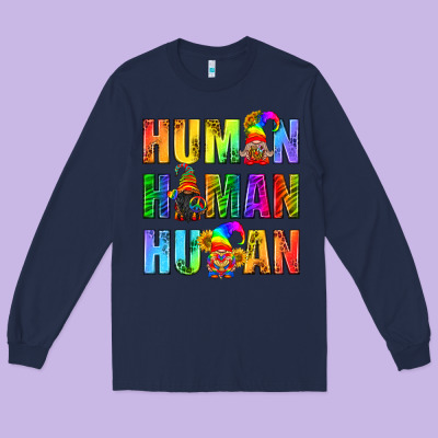 Human Pride Lgbt Long Sleeve Tee Designed By Bundleandbundleshop