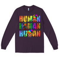 Plum Human Pride Lgbt Long Sleeve Tee - BundleAndBundleShop