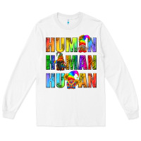 White Human Pride Lgbt Long Sleeve Tee - BundleAndBundleShop