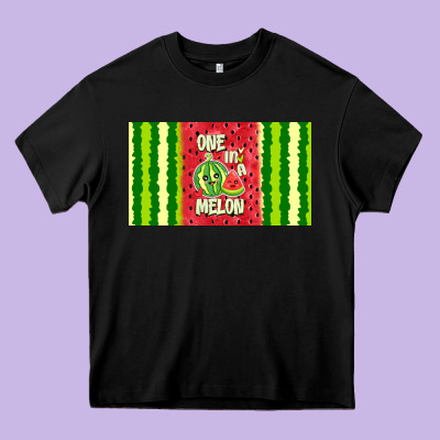 One In A Melon Heavy Core Tee Designed By Tumblerdesignbyshophia