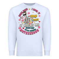 White funny motherhood Premium Sweatshirt - JahusDesignShop