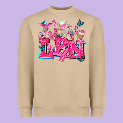 Lpn Cancer  Nurse With Heavyweight Sweatshirt Designed By Adodesignshop