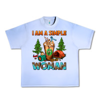 Grape Ice I Am A Simple Woman Camping Frappe Urban Heavy Tee - FaDigitalArtStudio