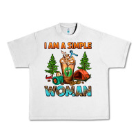 Lunar Rock I Am A Simple Woman Camping Frappe Urban Heavy Tee - FaDigitalArtStudio
