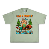 Oil Green I Am A Simple Woman Camping Frappe Urban Heavy Tee - FaDigitalArtStudio