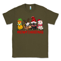 Army Green meowy christmas Classic Tee - CowGirlArtShop