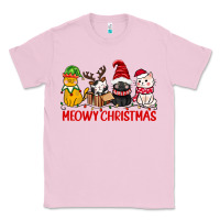 Bubblegum Pink meowy christmas Classic Tee - CowGirlArtShop