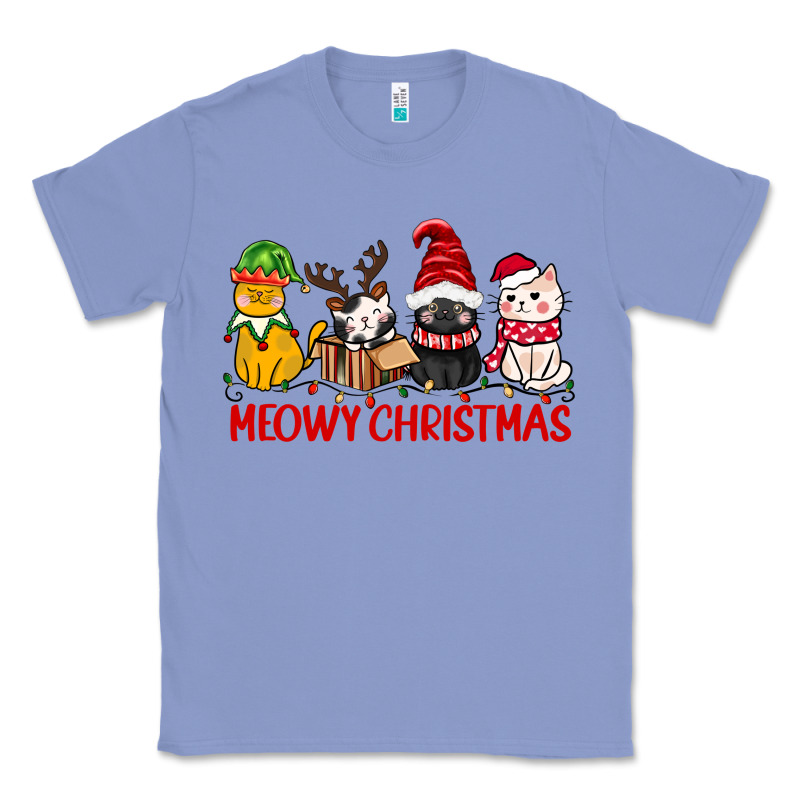 Meowy Christmas Classic Tee by CowGirlArtShop | Teevron