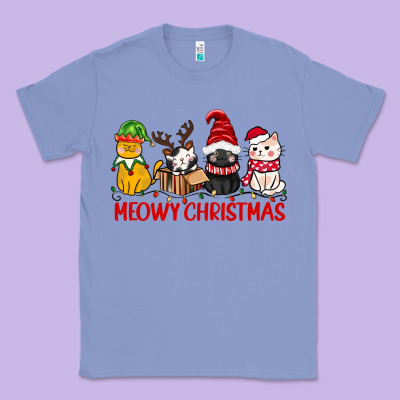 Meowy Christmas Classic Tee Designed By Cowgirlartshop