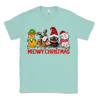 Seafoam meowy christmas Classic Tee - CowGirlArtShop
