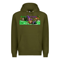 Army Green Too Cute To Spook Baby Orangutan Premium Hoodie - LillyAllenDesigns