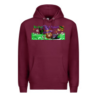 Burgundy Too Cute To Spook Baby Orangutan Premium Hoodie - LillyAllenDesigns