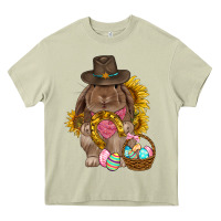 Mossy Western Rabbit with sunflowers Easter Day Heavy Core Tee - HowdyJamesFarm