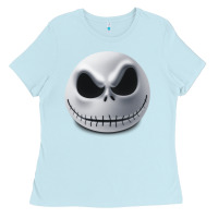 Baby Blue happy halloween pumpkin Trick or treat Ladies Tee - artisFamous