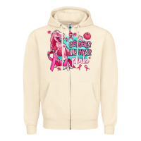 Sandshell dinosaur  in october we wear pink Zipper Hoodie - AdoDesignShop