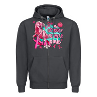 Smoke dinosaur  in october we wear pink Zipper Hoodie - AdoDesignShop