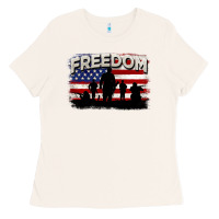 Bone Freedom 4th of july Ladies Tee - CowGirlArtShop