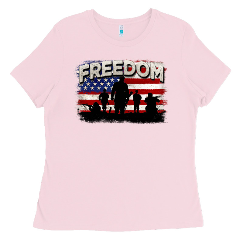 Freedom 4th Of July Ladies Tee by CowGirlArtShop | Teevron