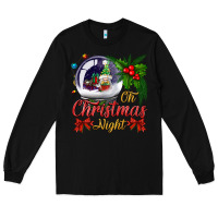 Black oh christmas night snow globe Long Sleeve Tee - BundleAndBundleShop