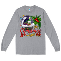 Heather Grey oh christmas night snow globe Long Sleeve Tee - BundleAndBundleShop