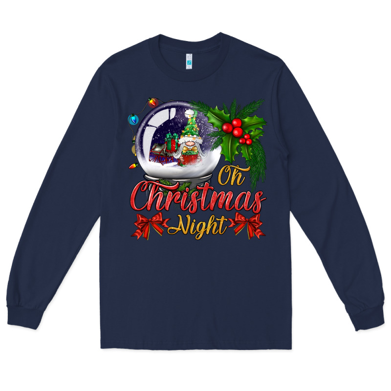 Oh Christmas Night Snow Globe Long Sleeve Tee by BundleAndBundleShop | Teevron