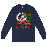 Navy oh christmas night snow globe Long Sleeve Tee - BundleAndBundleShop