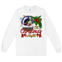 White oh christmas night snow globe Long Sleeve Tee - BundleAndBundleShop