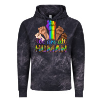 Cloud Black We Are All Human Vintage Hoodie - BundleAndBundleShop