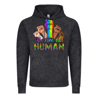 Vintage Black We Are All Human Vintage Hoodie - BundleAndBundleShop