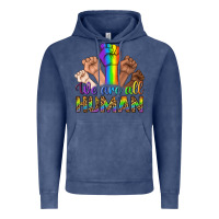 Vintage Denim We Are All Human Vintage Hoodie - BundleAndBundleShop