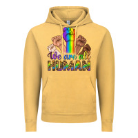 Vintage Mustard We Are All Human Vintage Hoodie - BundleAndBundleShop