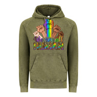 Vintage Olive We Are All Human Vintage Hoodie - BundleAndBundleShop