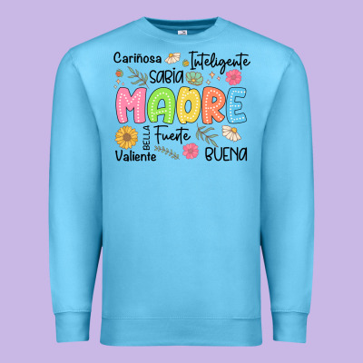Madre Spanish Mothers Day Premium Sweatshirt Designed By Jahusdesignshop