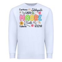White madre spanish mothers day Premium Sweatshirt - JahusDesignShop