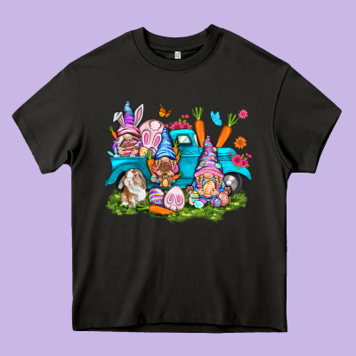 Easter Gnomies With Truck Easter Day Heavy Core Tee Designed By Howdyjamesfarm