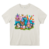 Cream Easter gnomies with truck Easter Day Heavy Core Tee - HowdyJamesFarm