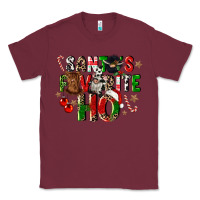 Burgundy santas favorite ho Classic Tee - CowGirlArtShop