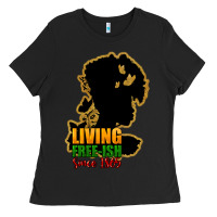 Black Living free-ish since 1865 Ladies Tee - HowdyJamesFarm
