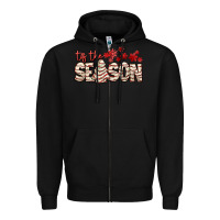 Black tis the season with christmas cake Zipper Hoodie - AdoDesignShop