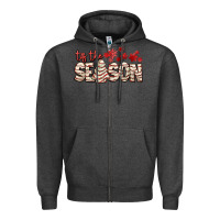 Charcoal Heather tis the season with christmas cake Zipper Hoodie - AdoDesignShop