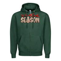 Sports Green tis the season with christmas cake Zipper Hoodie - AdoDesignShop