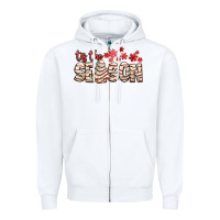 White tis the season with christmas cake Zipper Hoodie - AdoDesignShop