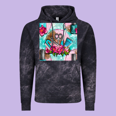 Nail Tools And Polish With Flowers And Tooled Leather Seamless Pattern Vintage Hoodie Designed By Bundleandbundleshop