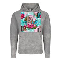 Cloud Rock nail tools and polish with flowers and tooled leather seamless pattern Vintage Hoodie - BundleAndBundleShop
